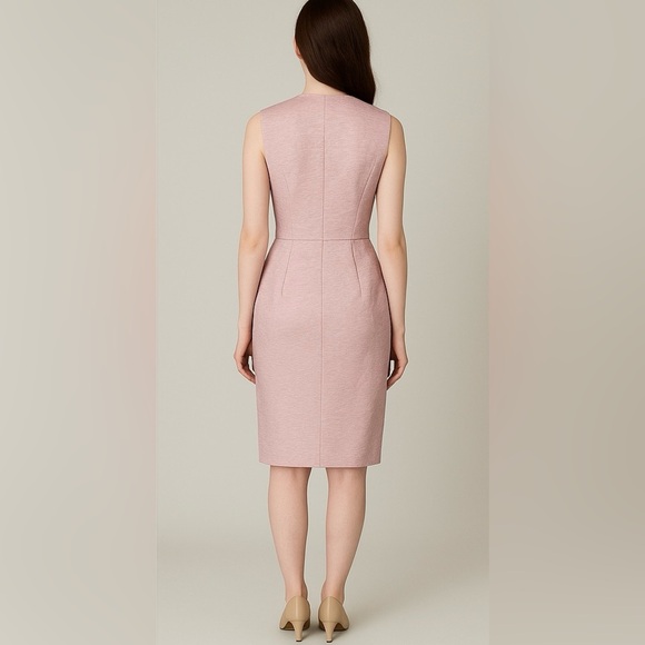 Ports international blush pink midi dress modest and classy fully lined size 8 - Picture 2 of 11